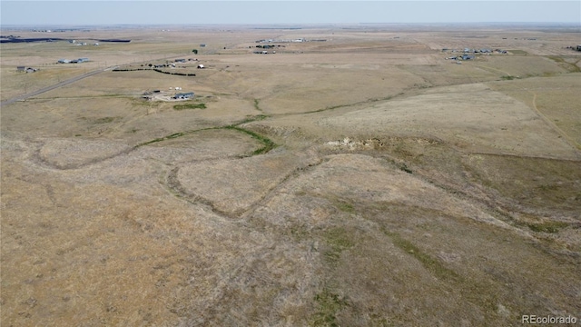 drone / aerial view with a rural view