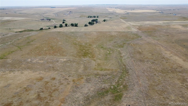 aerial view with a rural view