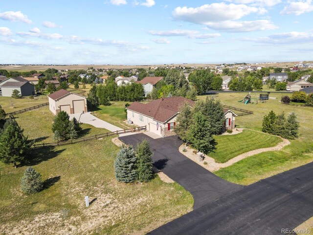 bird's eye view featuring a residential view