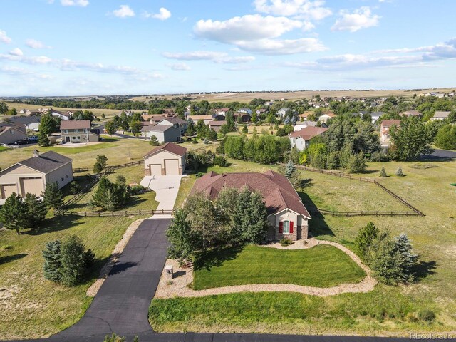 bird's eye view featuring a residential view