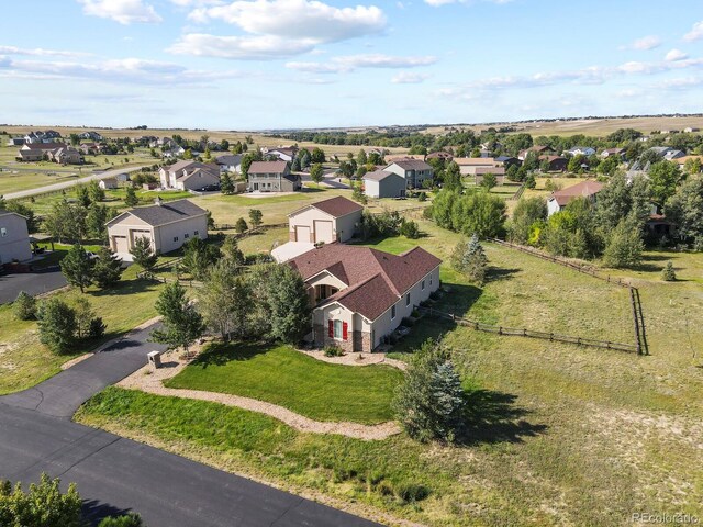 bird's eye view featuring a residential view