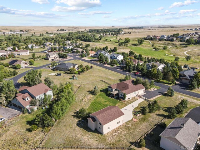 aerial view with a residential view