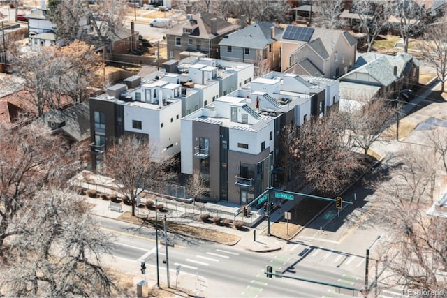 aerial view featuring a residential view