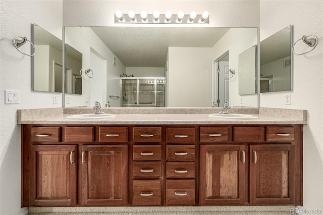 8267 S Sicily Ct, Aurora, CO 80016 - full bathroom with double vanity and a shower stall