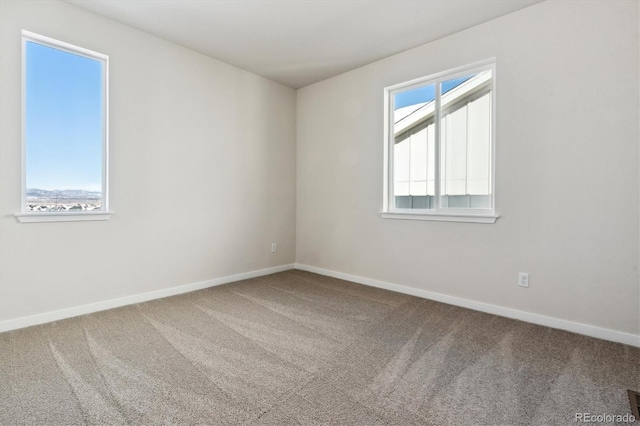 unfurnished room with carpet