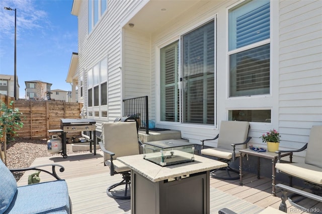 wooden deck with fence