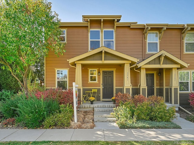 view of front of home with a porch