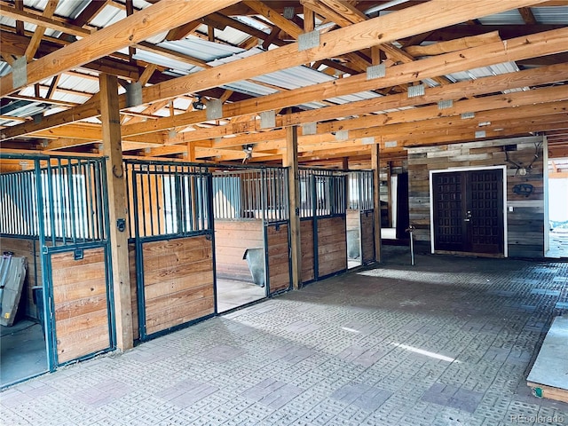 view of horse barn