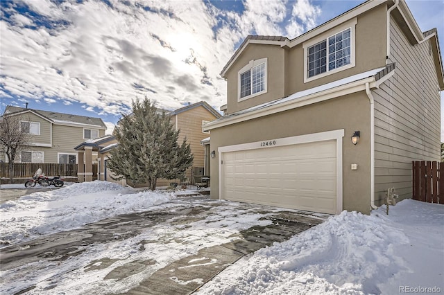 view of front property featuring a garage