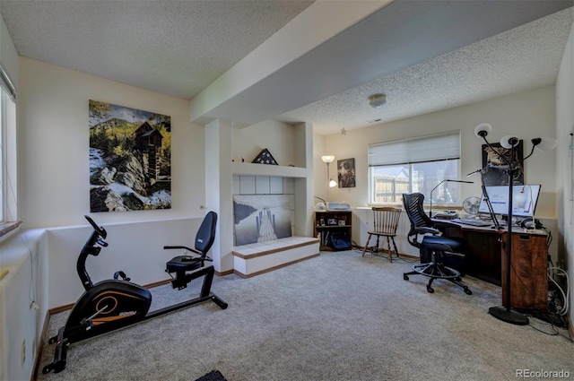 4987 Fabray Ln, Colorado Springs, CO 80922 - carpeted office space featuring a textured ceiling