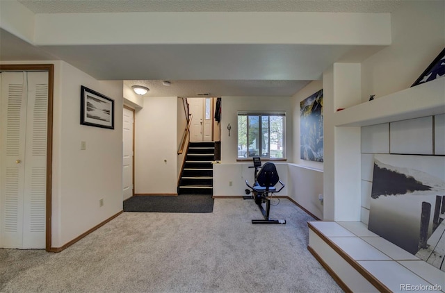 4987 Fabray Ln, Colorado Springs, CO 80922 - exercise room featuring carpet floors and baseboards