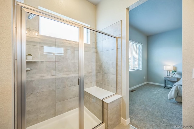 12574 Lake View St, Longmont, CO 80504 - full bath featuring a stall shower and baseboards