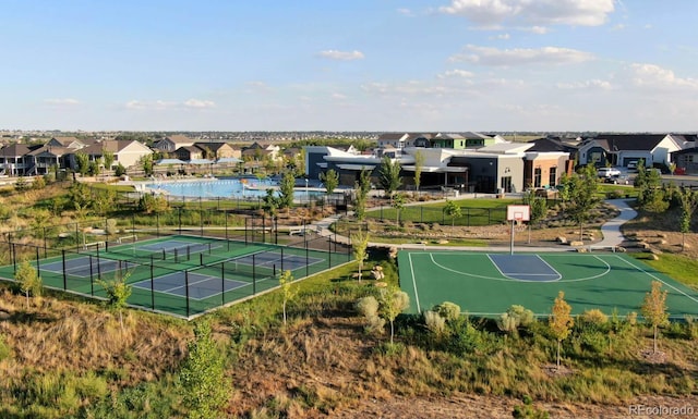 12574 Lake View St, Longmont, CO 80504 - aerial view of residential area with a pool