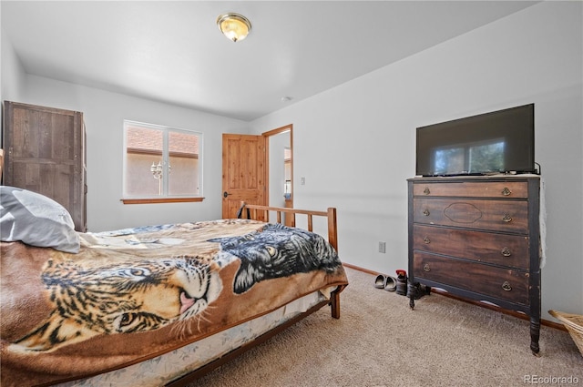 view of carpeted bedroom