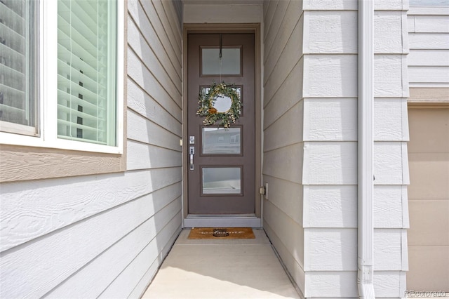 view of doorway to property