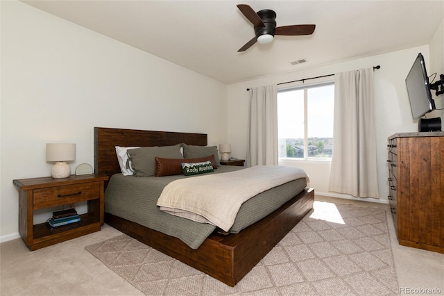 4963 Collingswood Dr, Highlands Ranch, CO 80130 - bedroom featuring light carpet, ceiling fan, and baseboards