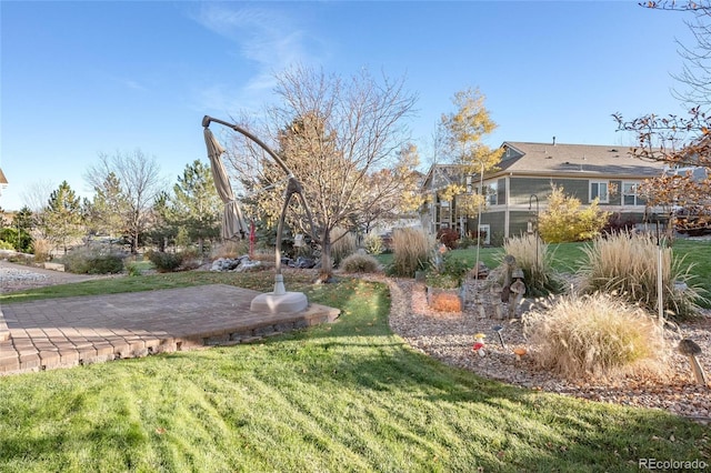 view of yard with a patio