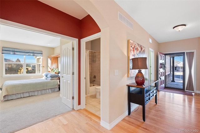 interior space featuring light hardwood / wood-style floors and a wealth of natural light