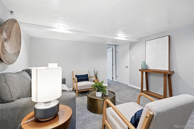 3321 Stuart St, Denver, CO 80212 - living room featuring carpet floors and baseboards