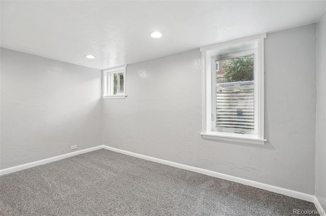 3321 Stuart St, Denver, CO 80212 - spare room featuring carpet flooring, healthy amount of natural light, baseboards, and recessed lighting