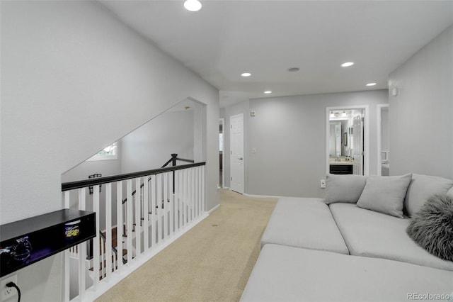 15372 E 117th Ave, Commerce City, CO 80022 - living area featuring recessed lighting, carpet, and baseboards