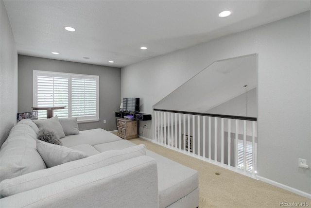 15372 E 117th Ave, Commerce City, CO 80022 - living area featuring carpet floors, recessed lighting, and baseboards