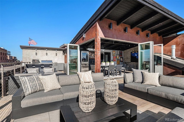 view of patio featuring an outdoor hangout area