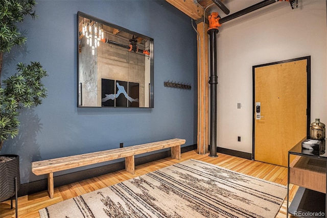 interior space with wood-type flooring