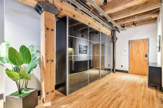 interior space featuring wood-type flooring