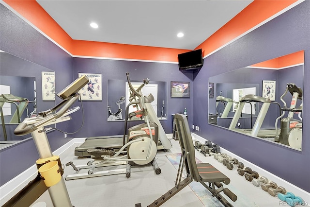 view of exercise room