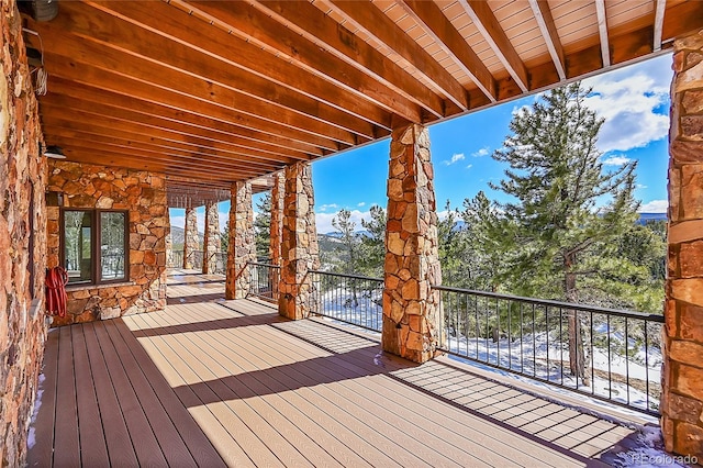 view of wooden terrace