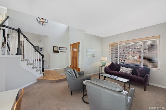 view of carpeted living room