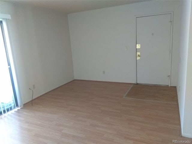 empty room featuring light wood-type flooring