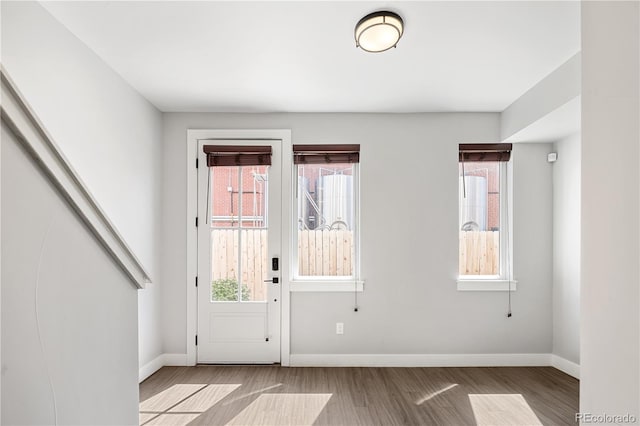 3820 N Olive St Unit 2, Denver, CO 80207 - entrance foyer featuring healthy amount of natural light and wood finished floors