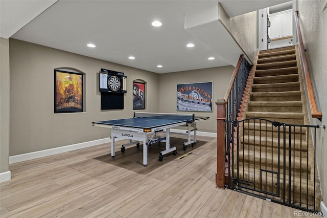 24682 E Ontario Dr, Aurora, CO 80016 - playroom with recessed lighting, light wood-style flooring, and baseboards