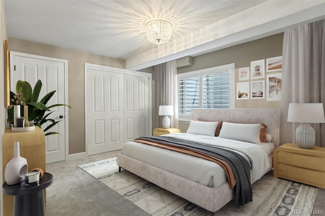 24682 E Ontario Dr, Aurora, CO 80016 - carpeted bedroom featuring a chandelier and baseboards