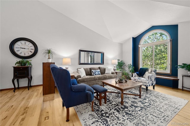 17815 Saddlewood, Monument, CO 80132 - living area with vaulted ceiling and light wood finished floors