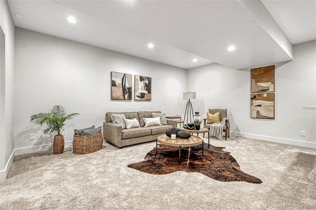 view of carpeted living room