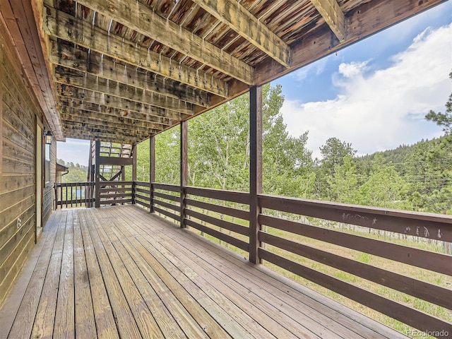 view of wooden terrace