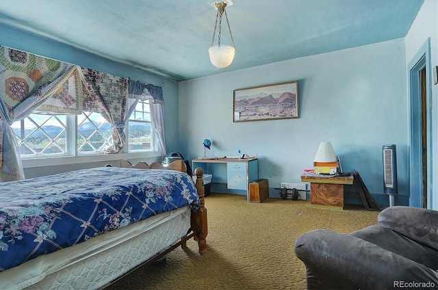 bedroom featuring carpet flooring