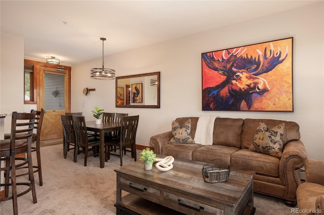 view of carpeted living room