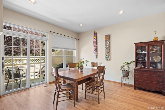 9869 Julian Way # B, Westminster, CO 80031 - dining space featuring light wood-style floors and recessed lighting
