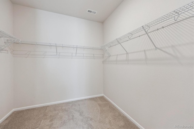 1300 Sienna Peak Cir, Erie, CO 80516 - walk in closet featuring light carpet and visible vents