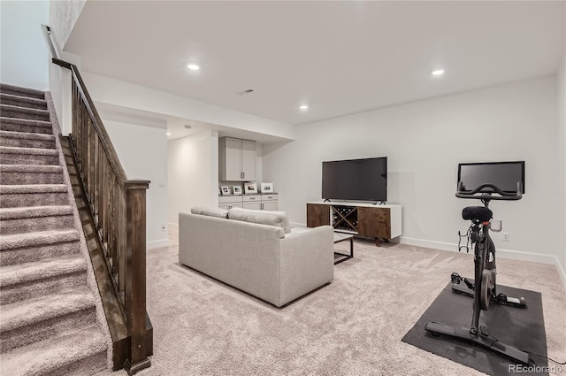 view of carpeted living room