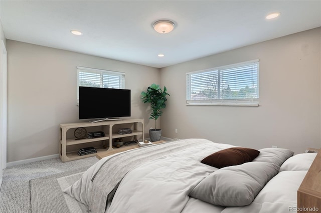 bedroom with carpet