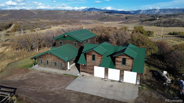 aerial view featuring a mountain view