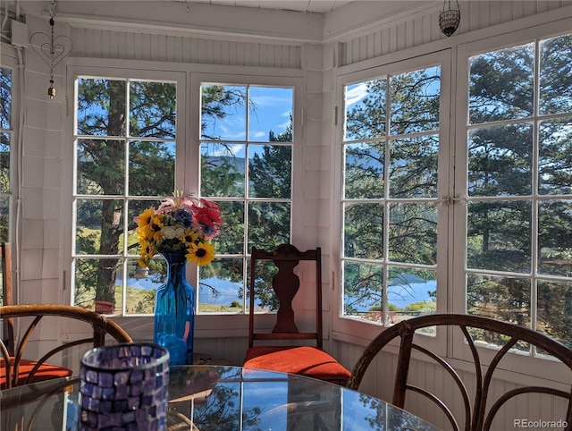 view of sunroom