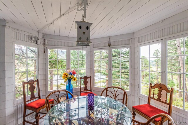 56216 US Highway 285, Shawnee, CO 80475 - sunroom / solarium with french doors and wood ceiling