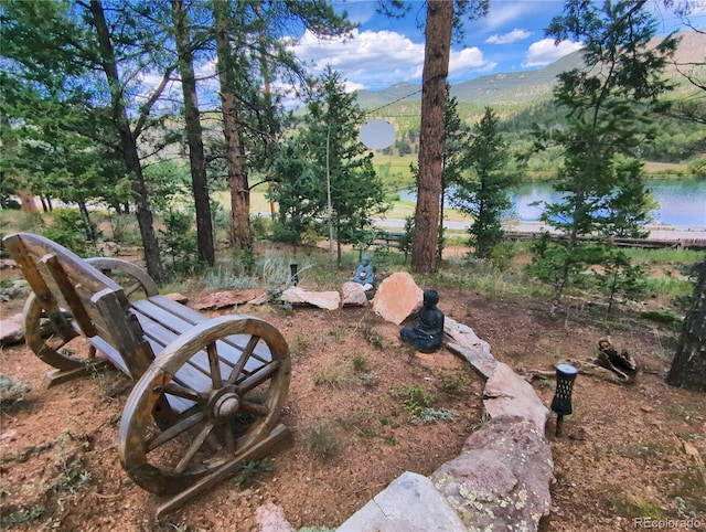 56216 US Highway 285, Shawnee, CO 80475 - view of yard with a water and mountain view