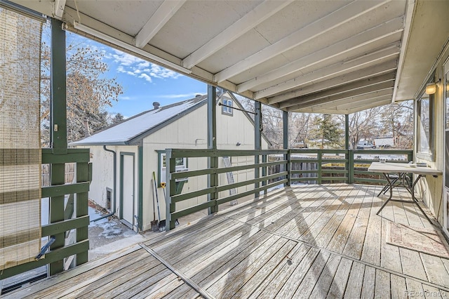 view of wooden deck